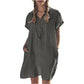 Plus Size Summer Cotton and Linen Dress