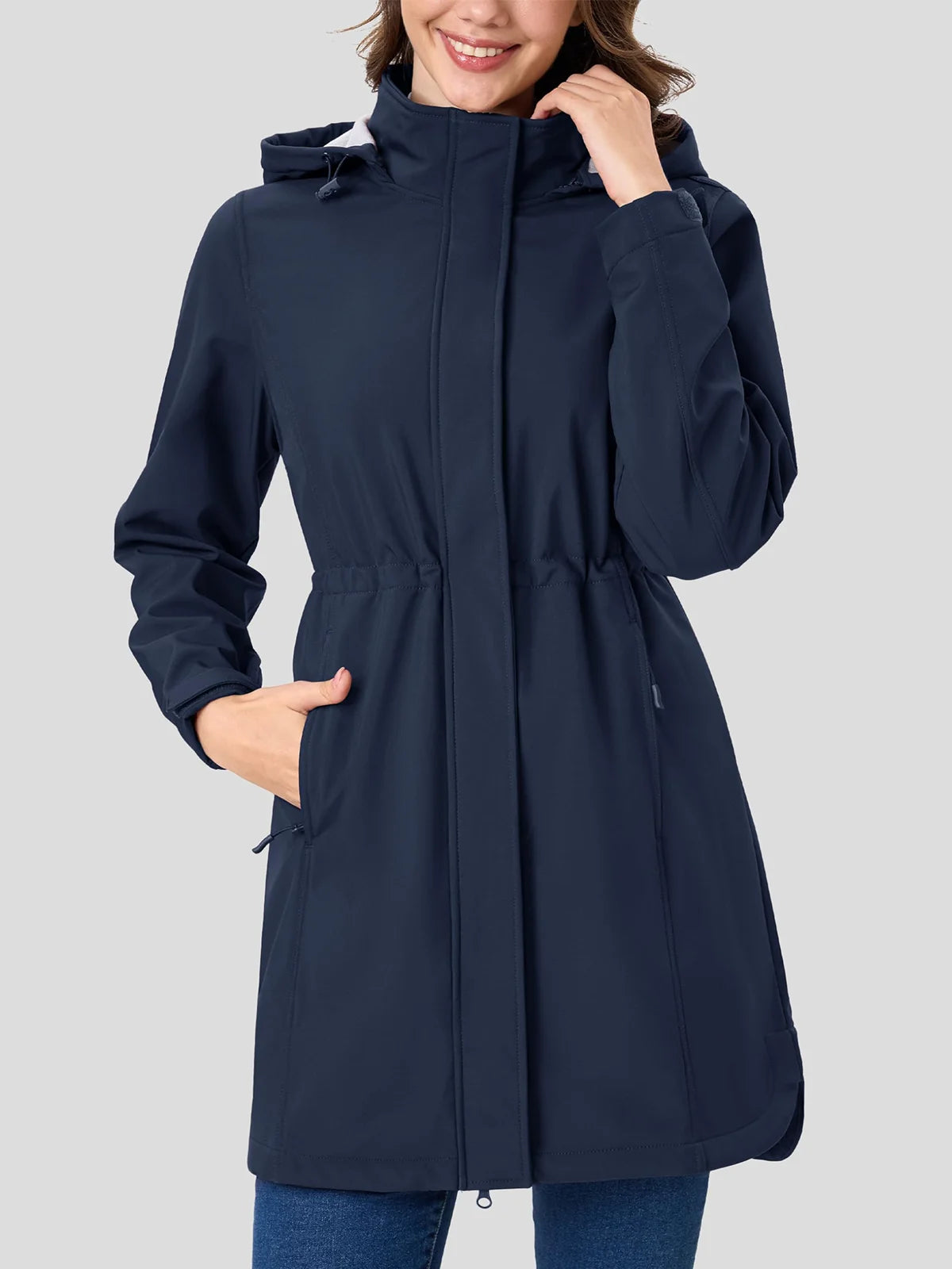 TACVASEN Long Hooded Fleece Lined Jacket