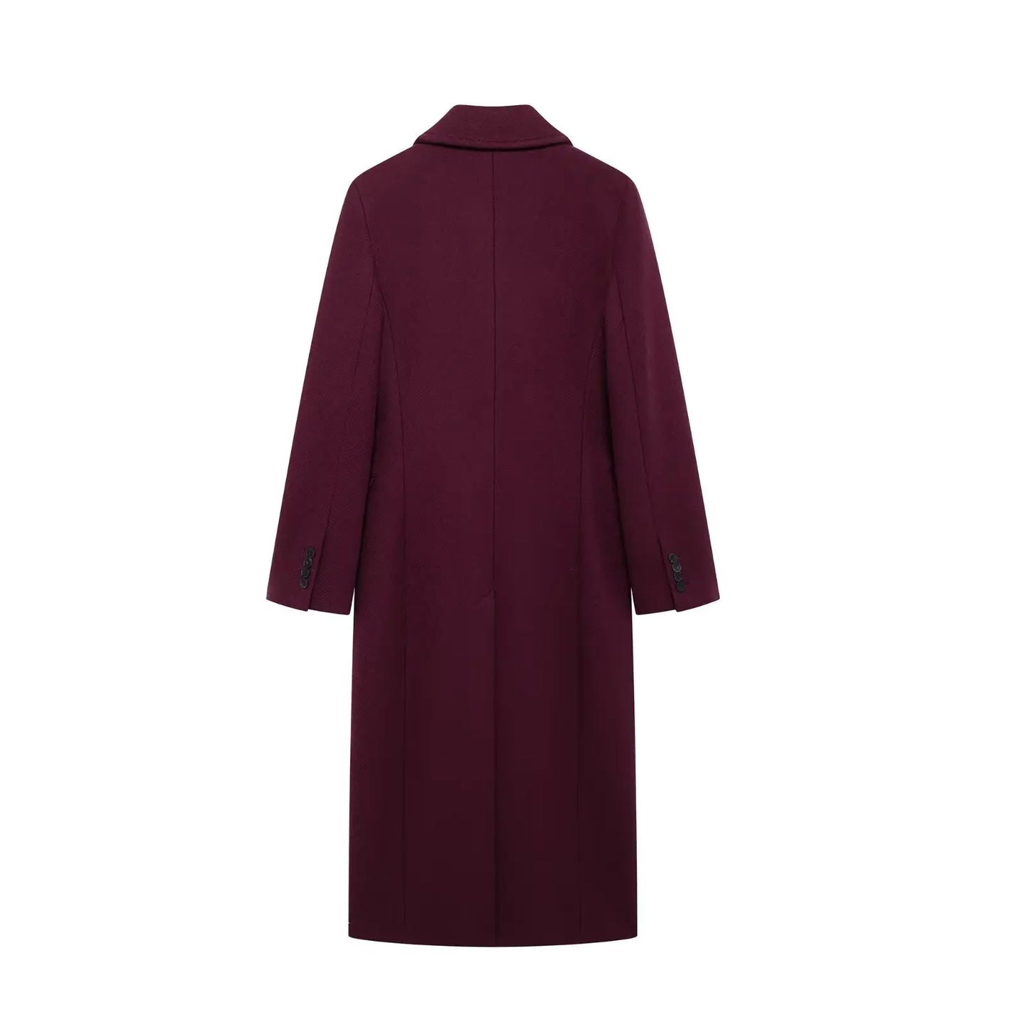 TRAFZA  Burgundy Woolen Coat