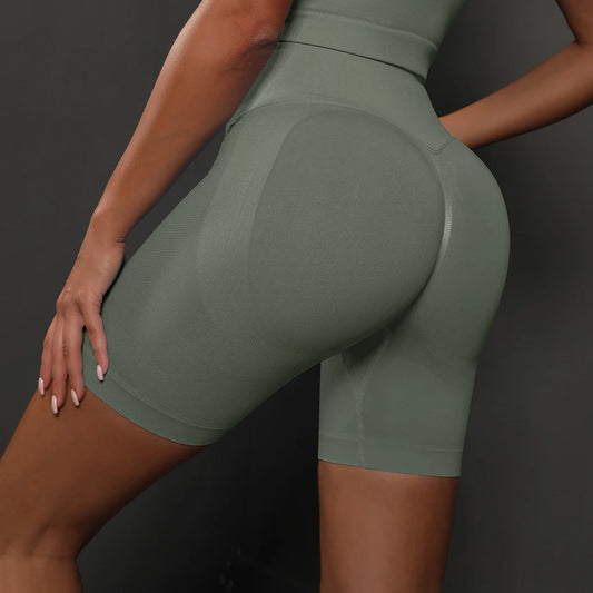 Women’s High Waist Seamless Yoga & Sports Shorts