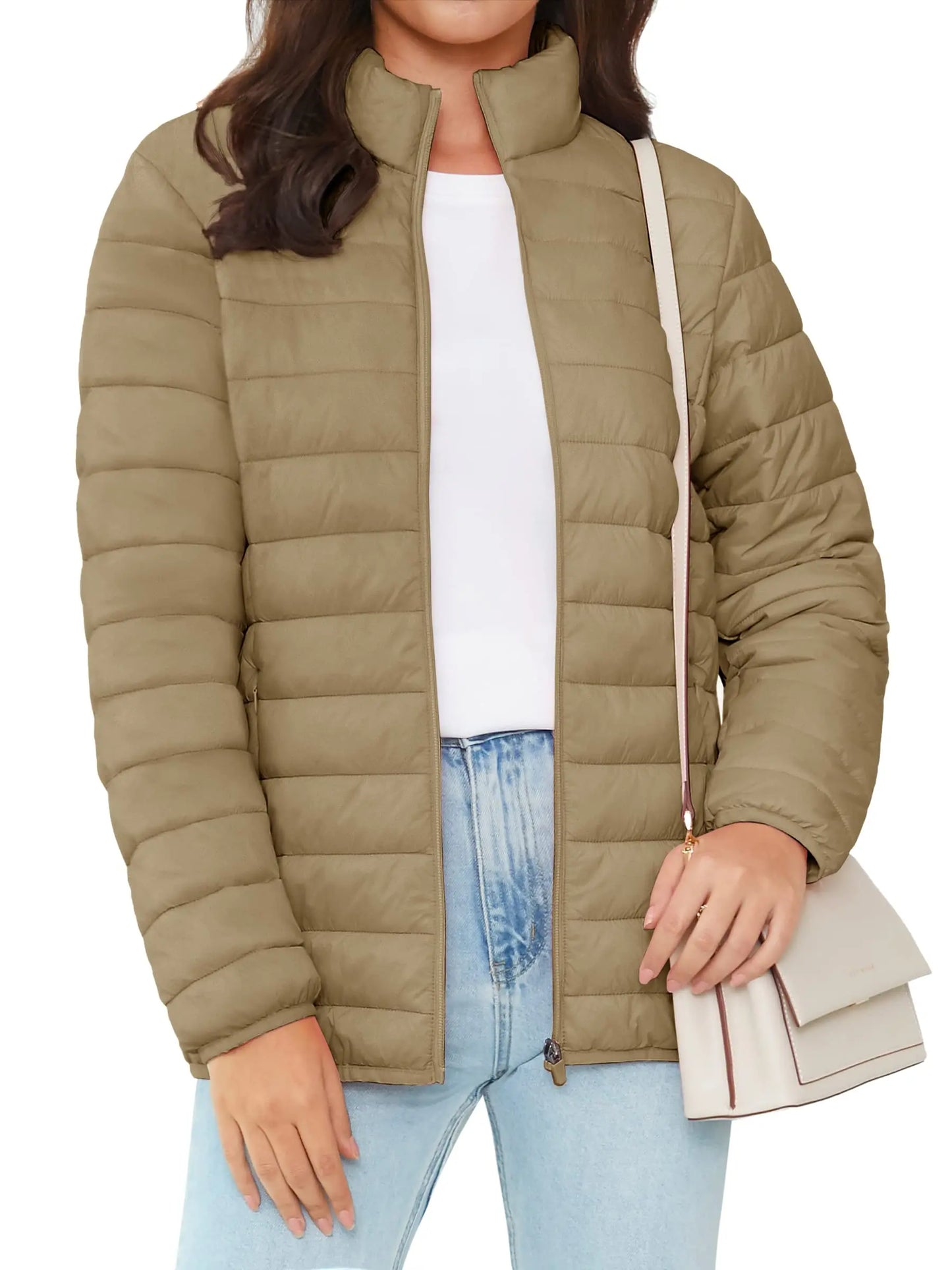 Full Zip Up Puffer Jacket