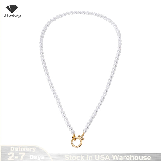 18K Gold Plated Freshwater Pearl Beaded Choker Necklace