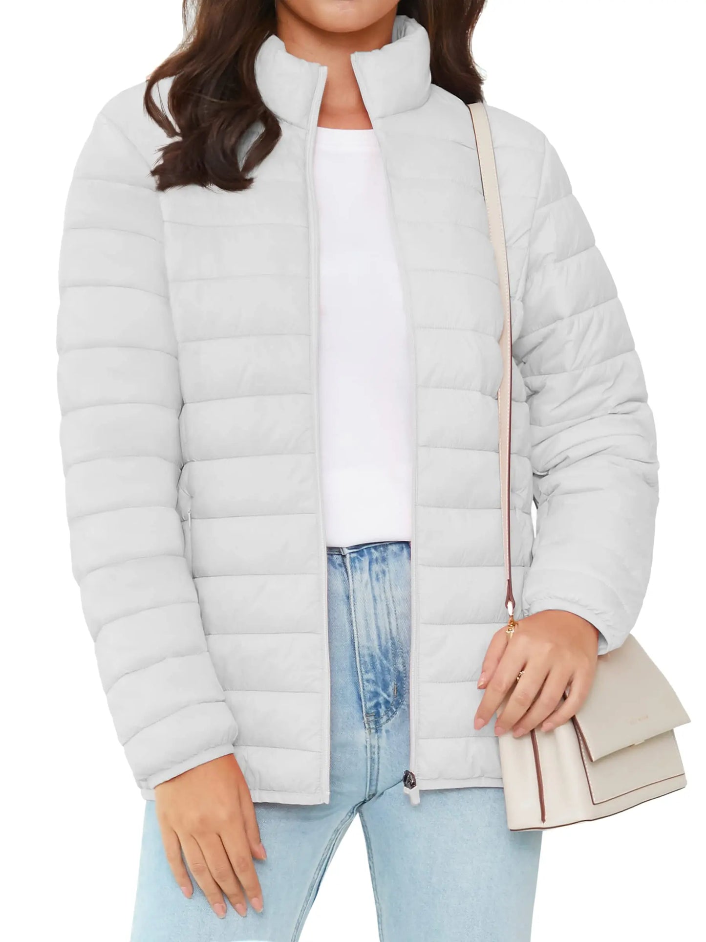 Full Zip Up Puffer Jacket