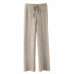 Wool Knitted Wide-leg Trousers