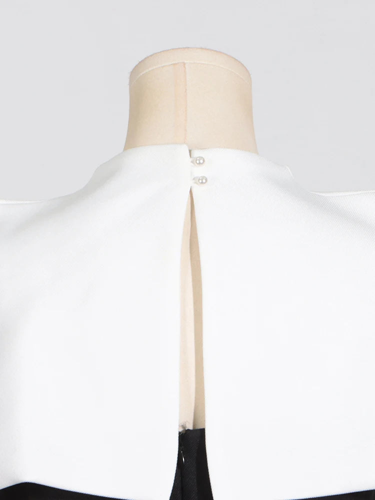 VGH Spliced Shawl Long Dress