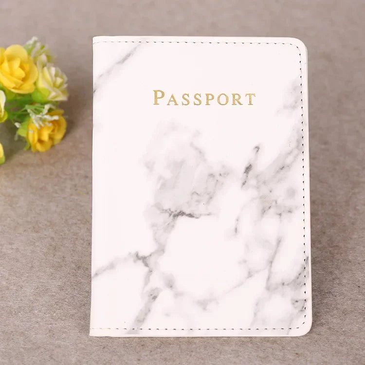 Marble Pattern Travel Passport Cover