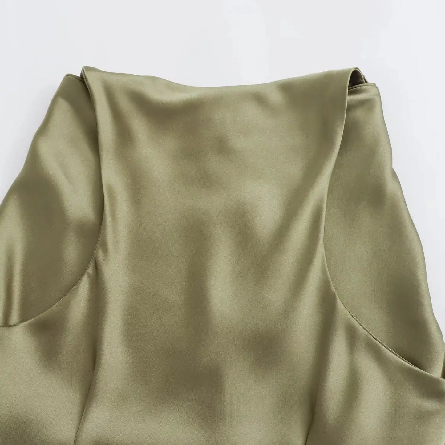 TRAF Satin Long Dress