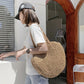 Round Straw Woman's Summer Handbag