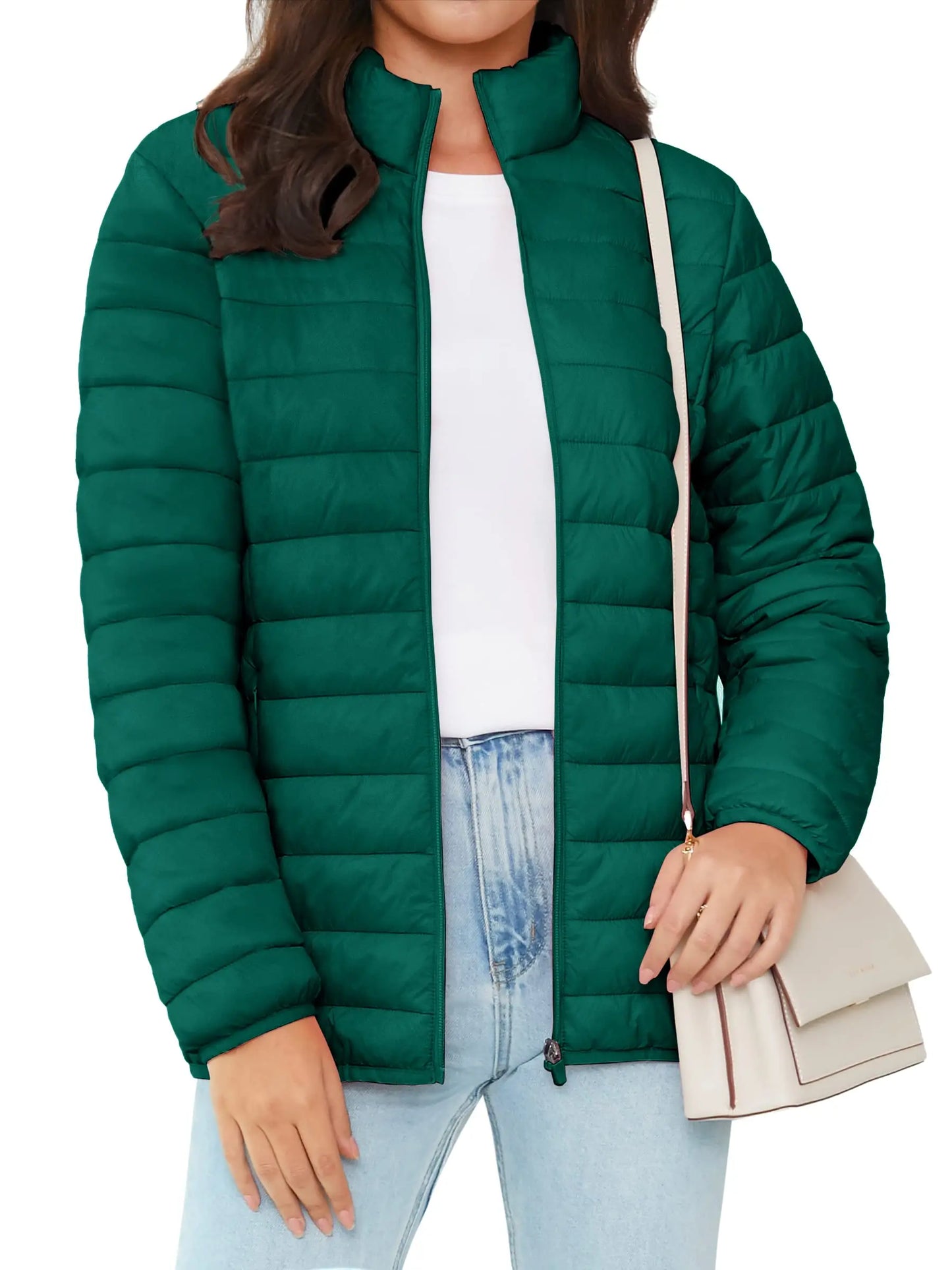 Full Zip Up Puffer Jacket