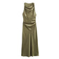 TRAF Satin Long Dress