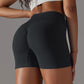 3-Piece Women’s High Waist Peach Hip Sports Shorts Set