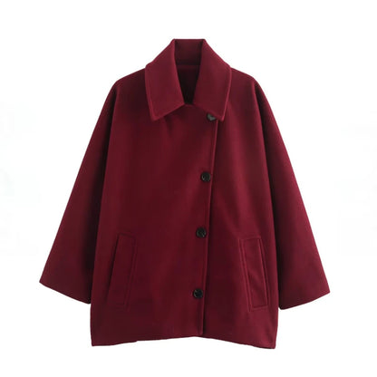 Oblique Button Loose Jacket / Coat