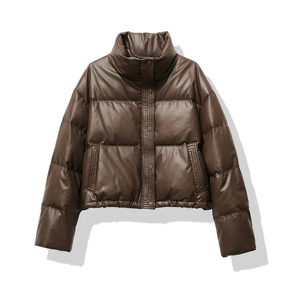 Mock Neck Casual Down Jacket