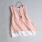 ZANZEA  Double Layer Sleeveless Tops