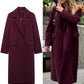 TRAFZA  Burgundy Woolen Coat