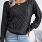 Casual Square Neck Long Sleeve Sweater