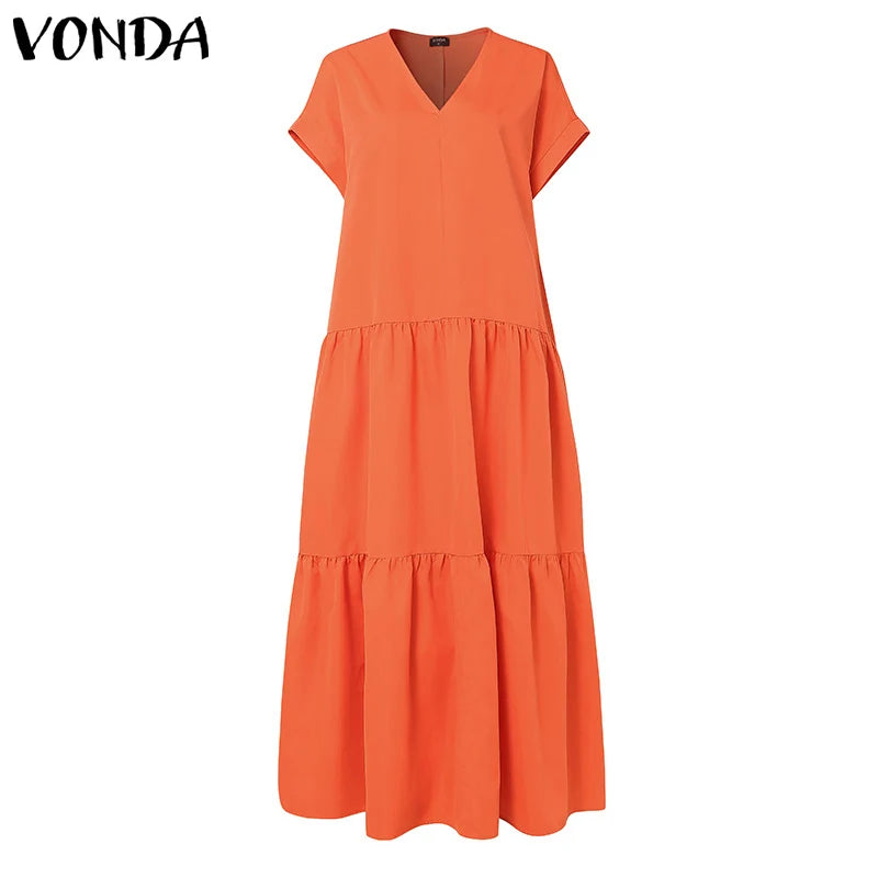 Plus Size VONDA Bohemian Sundress