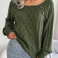 Casual Square Neck Long Sleeve Sweater