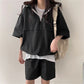 2 Pcs Sport Shorts & Three-quarter Sleeve Top