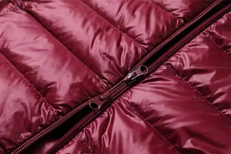 Plus Size Lightweight Packable Long Puffer Jacket