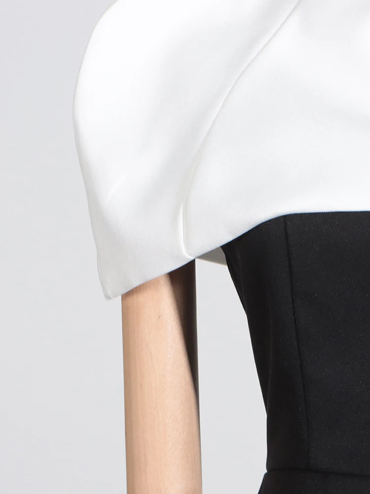 VGH Spliced Shawl Long Dress