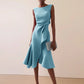 Sleeveless Knot Ruffle Dress