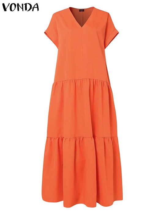 Plus Size VONDA Bohemian Sundress