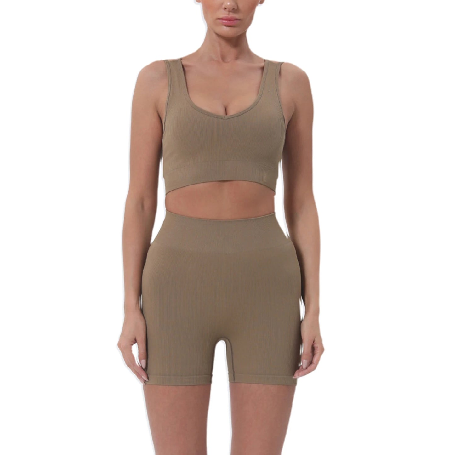 Women’s Summer Sleeveless Crop Top & Shorts Set
