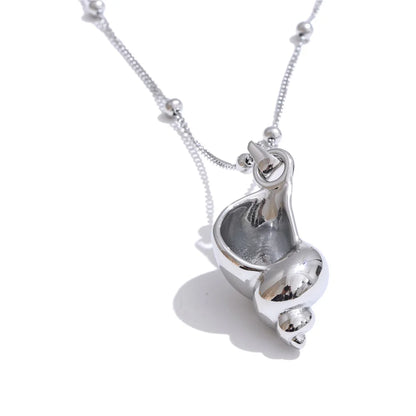 Stainless Conch Pendant Necklace
