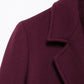 TRAFZA  Burgundy Woolen Coat
