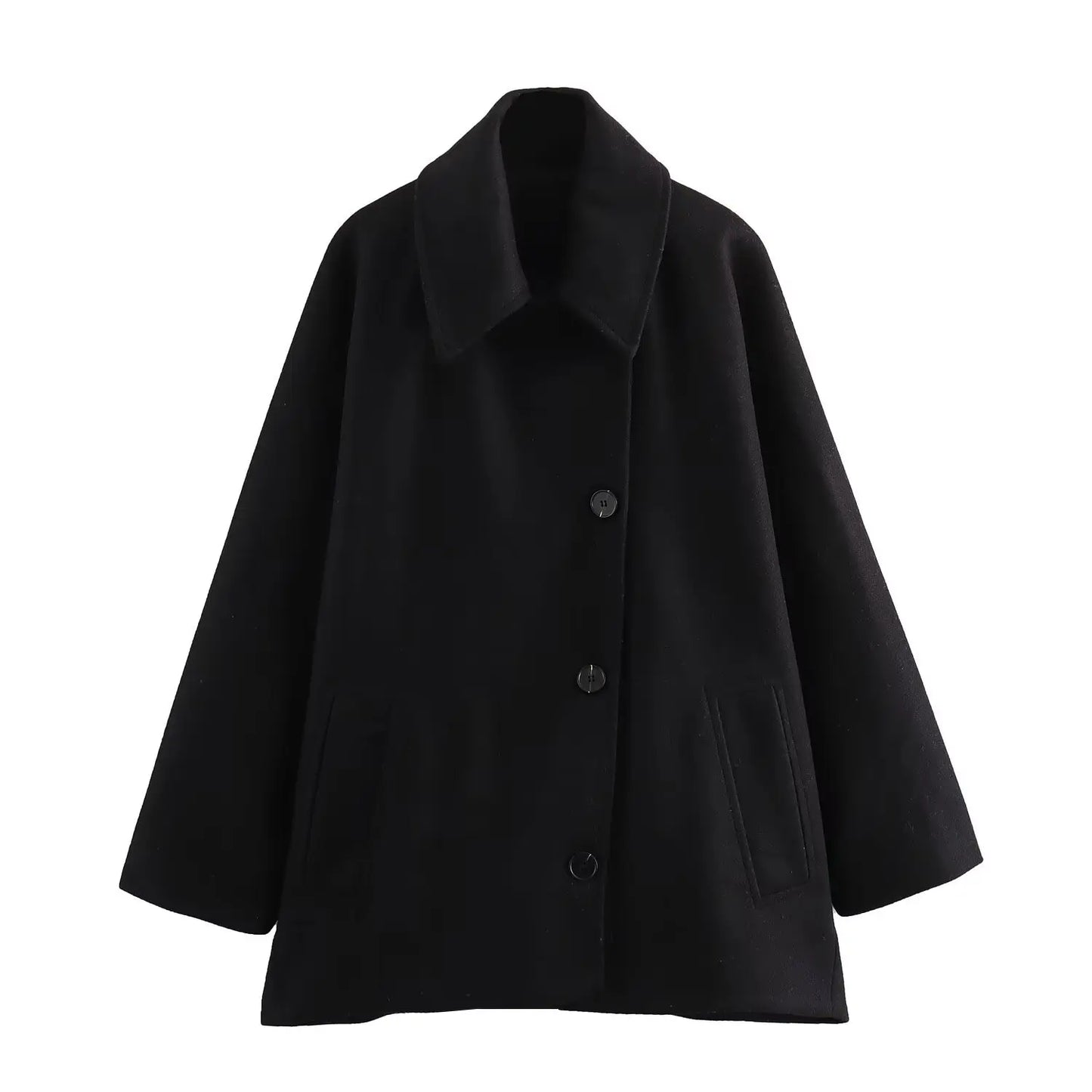 Oblique Button Loose Jacket / Coat