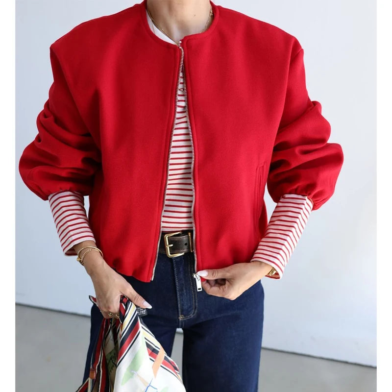 Zipper Bomber Jacket