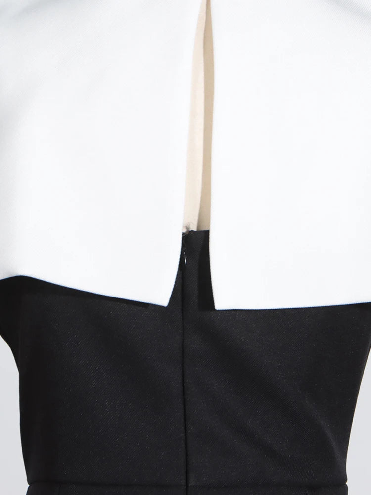 VGH Spliced Shawl Long Dress