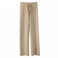 Wool Knitted Wide-leg Trousers