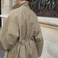Khaki Belted Short Trench Coat