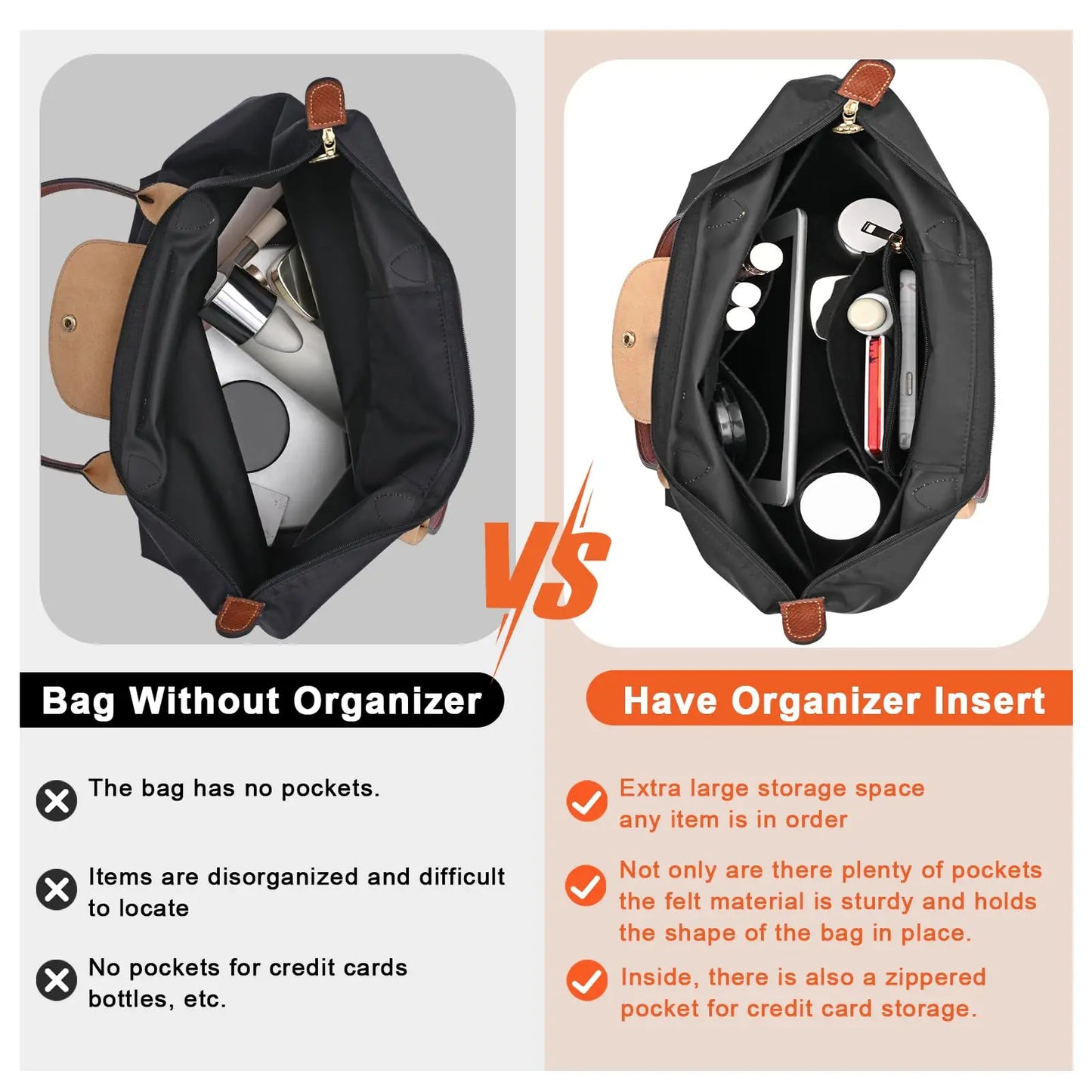 Felt Purse Organizer Insert