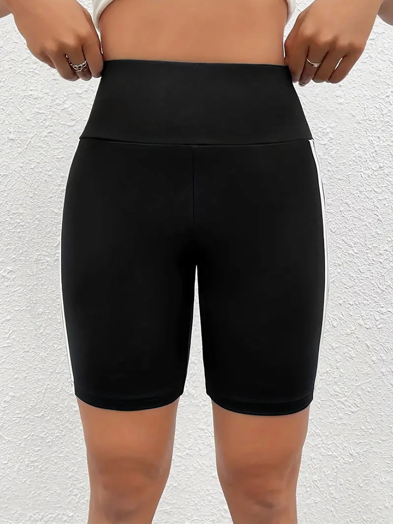 Plus Size High Stretch Athletic Shorts