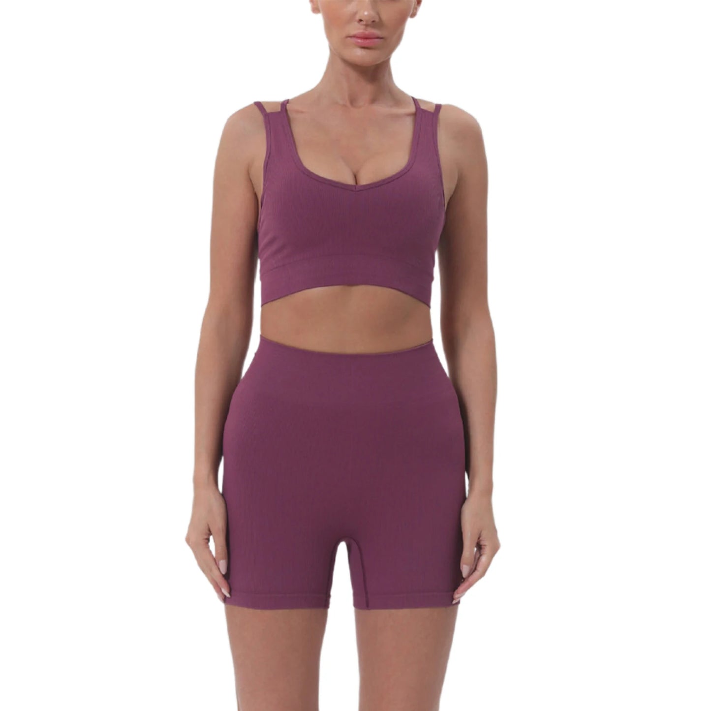 Women’s Summer Sleeveless Crop Top & Shorts Set