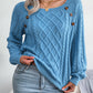 Casual Square Neck Long Sleeve Sweater