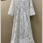 Abrini White Embroidery Lace Dress