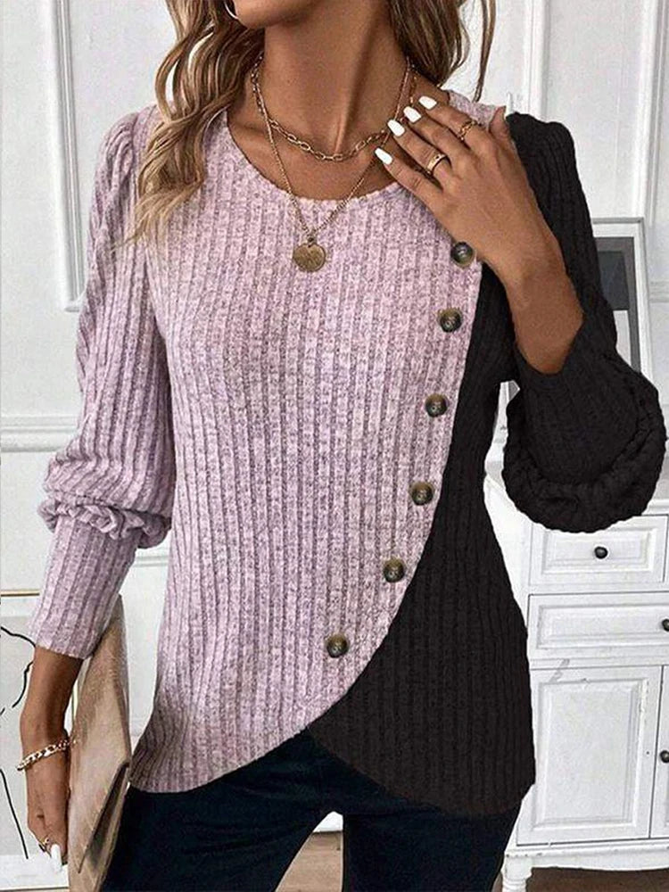 Long Sleeve Pit Striped Sweater
