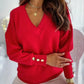 Long Sleeve V-neck Pullover Sweater