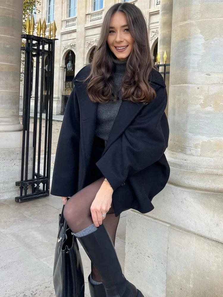 Oblique Button Loose Jacket / Coat