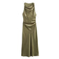 TRAF Satin Long Dress