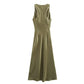 TRAF Satin Long Dress