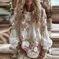 Flower Print Long Sleeved Blouse