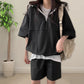 2 Pcs Sport Shorts & Three-quarter Sleeve Top
