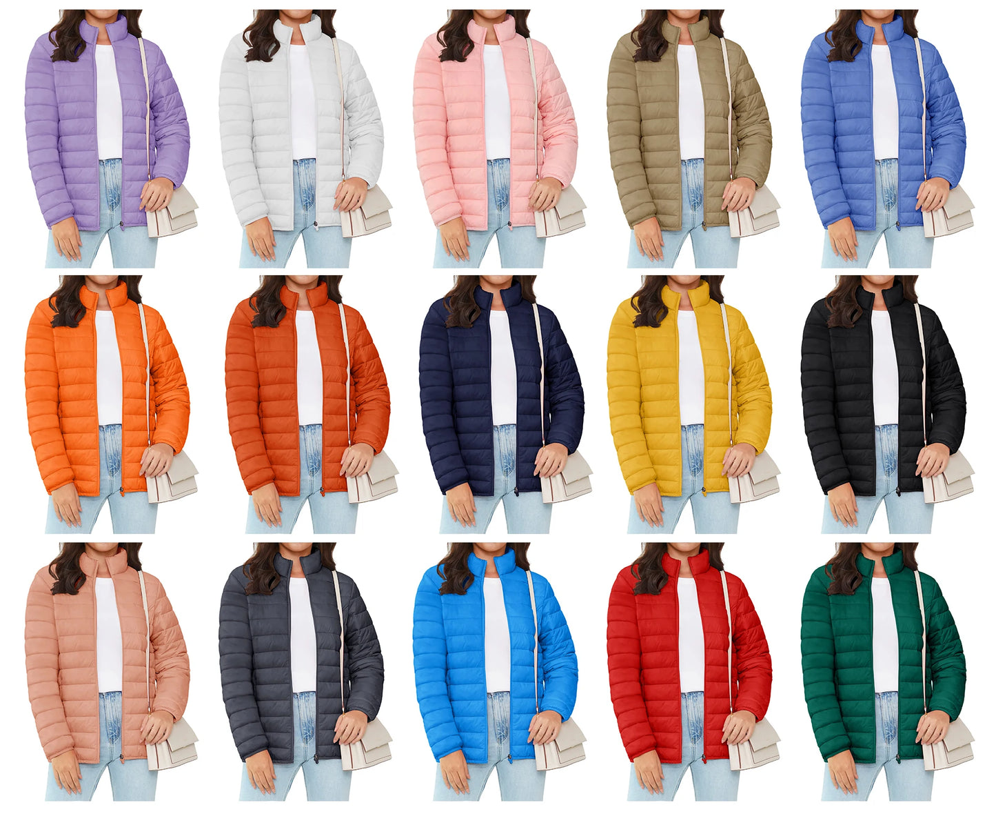 Full Zip Up Puffer Jacket