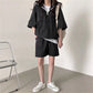 2 Pcs Sport Shorts & Three-quarter Sleeve Top