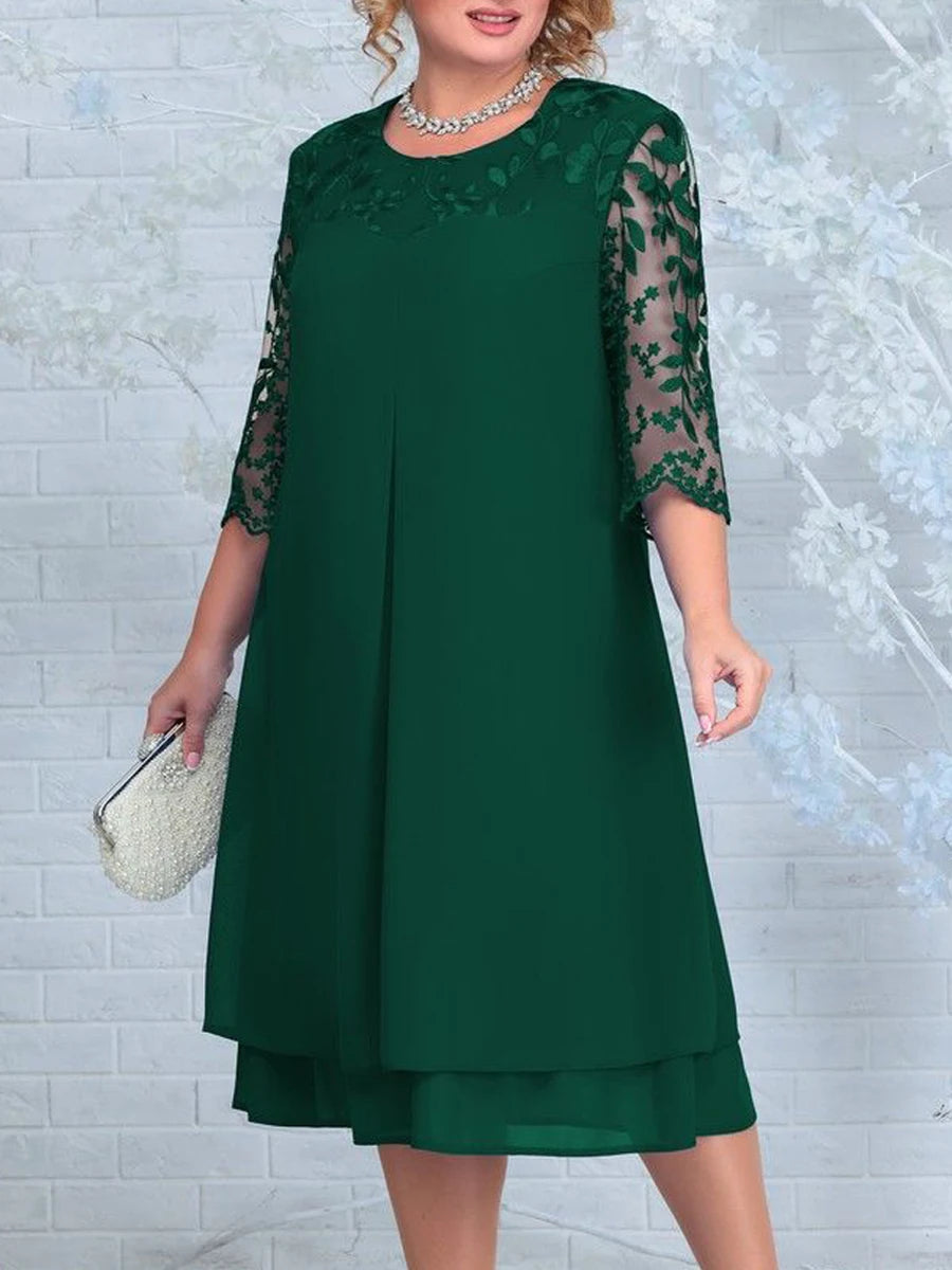 Plus Size Elegant Wedding Party Dress